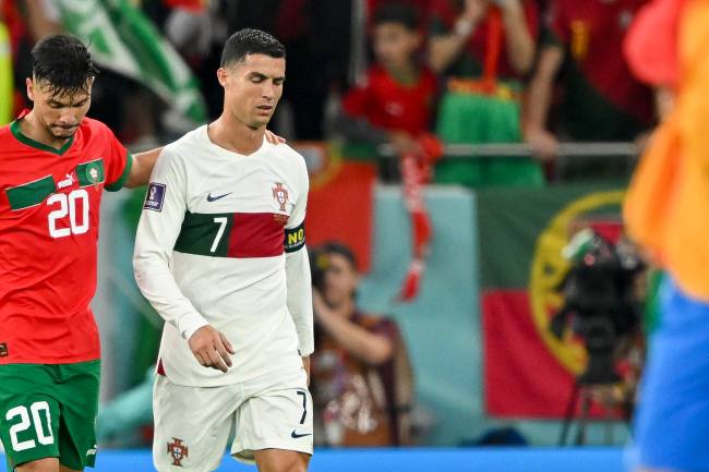 Morocco v Portugal: Quarter Final – FIFA World Cup Qatar 2022 Fim da linha: Cristiano Ronaldo deixa o campo frustrado