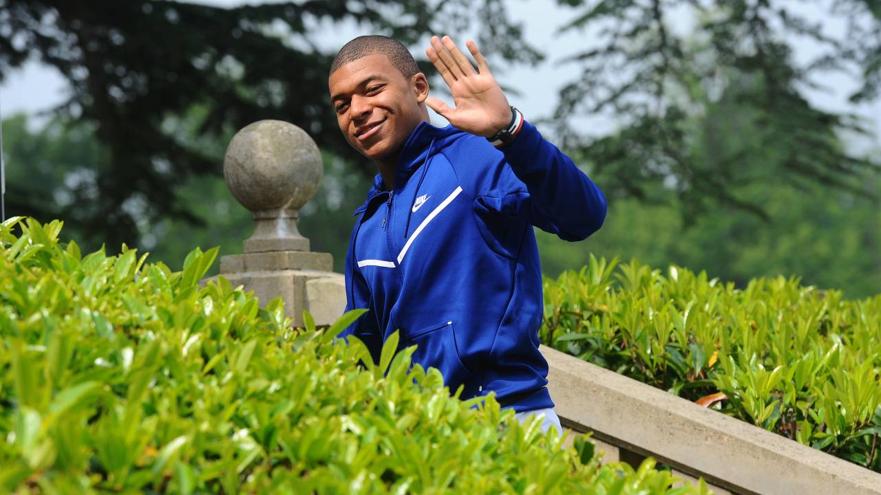 Kylian Mbappé, durante a preparação para a Copa de 2018: ele já conhecia Clairefontaine desde a adolescência