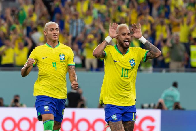 Brasil X CoreiaCopa do mundo FIFA Catar 202205/12/2022 Neymar marcou o segundo gol brasileiro na partida -