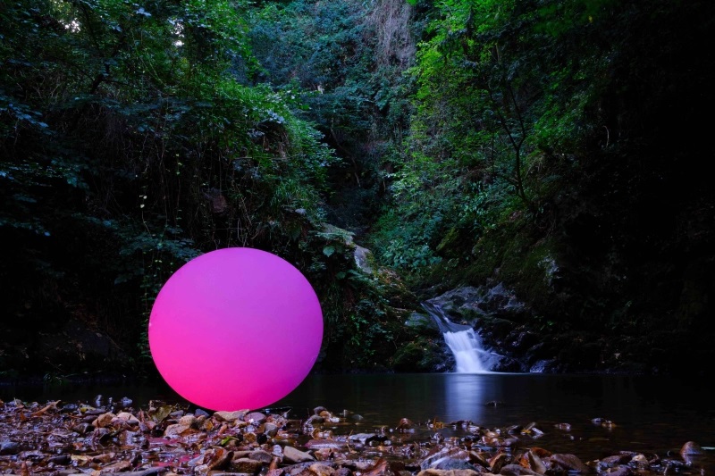 Disco de folha de Pure Structural Color de 50 cm desenvolvido por Andrew Parker e fotografado por Ben Osbourne em 2019 -