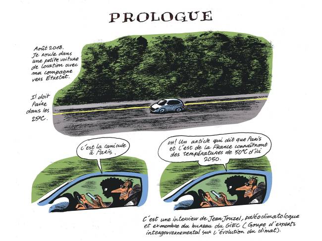 91Kqk+Cdq9L Detalhe da página inicial da HQ 'Le Monde Sans Fin', de Jean-Marc Jancovici e Christophe Blain,o livro mais vendido da França em 2022 -