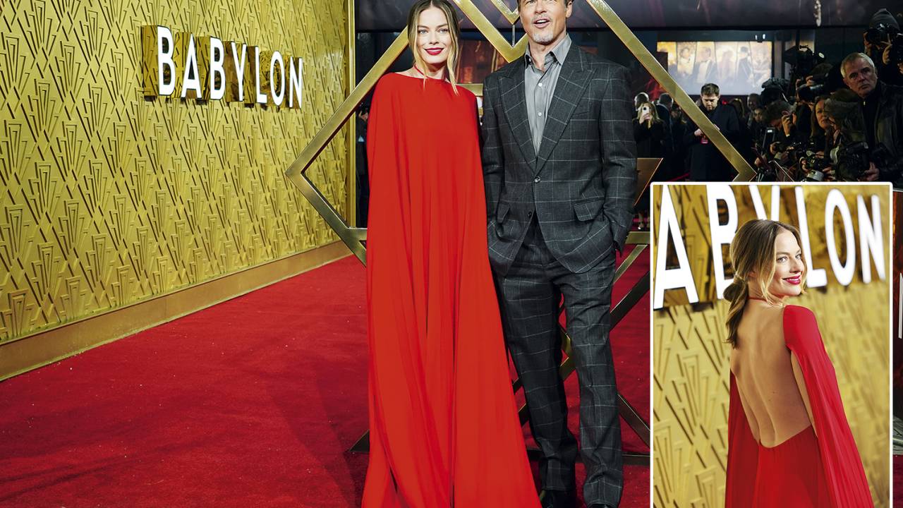 Margot Robbie e Brad Pitt -
