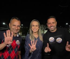 Waguinho, Daniela Carneiro e Robson Sarmento, o Amigo Binho