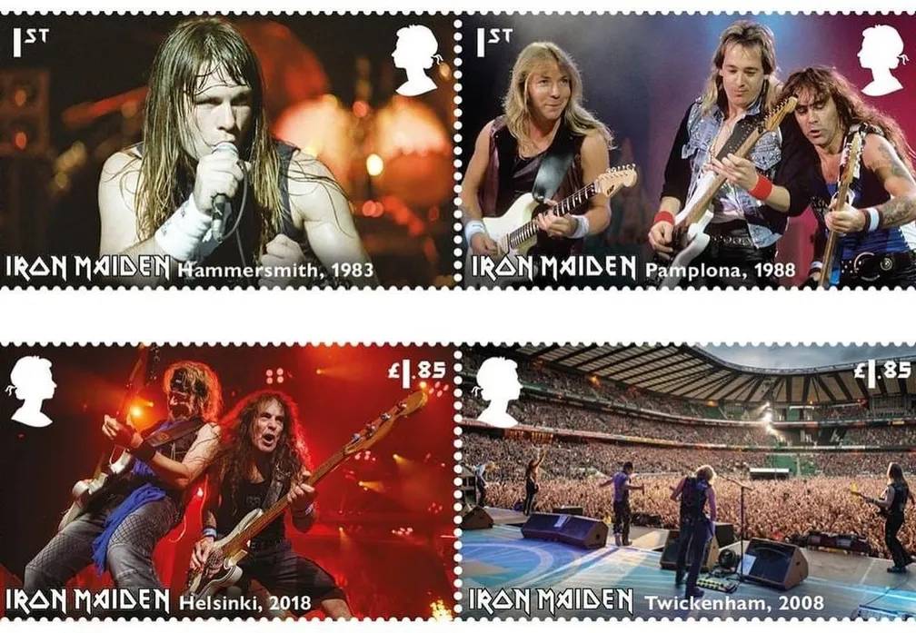 ironmaiden A banda Iron Maiden foi homenageada nos selos no Reino Unido
