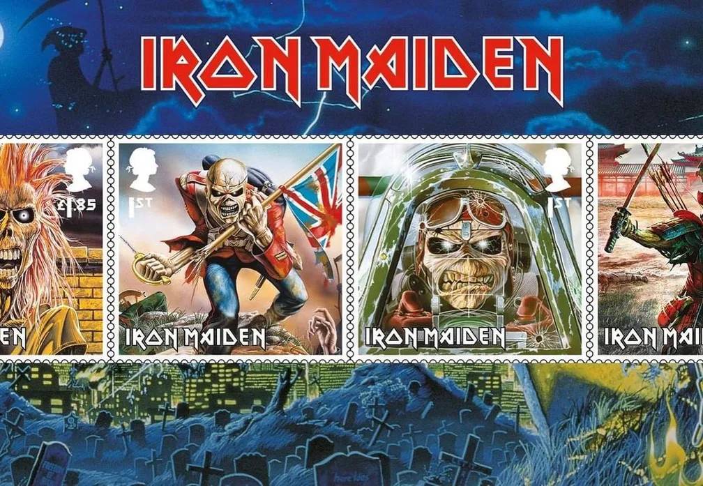 A banda Iron Maiden foi homenageada nos selos no Reino Unido