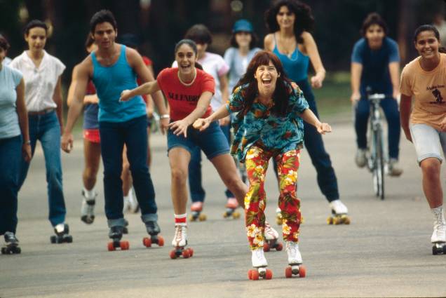 Rita Lee patinando no Ibirapuera, em 1986 - Rita Lee patinando no Ibirapuera, em 1986 -