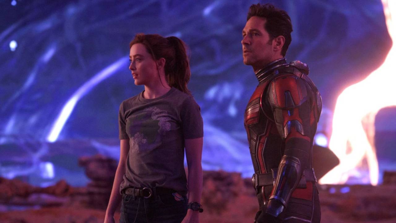 Cassie (Kathryn Newton) e Scott Lang (Paul Rudd) em 'Homem-Formiga e a Vespa: Quantumania'