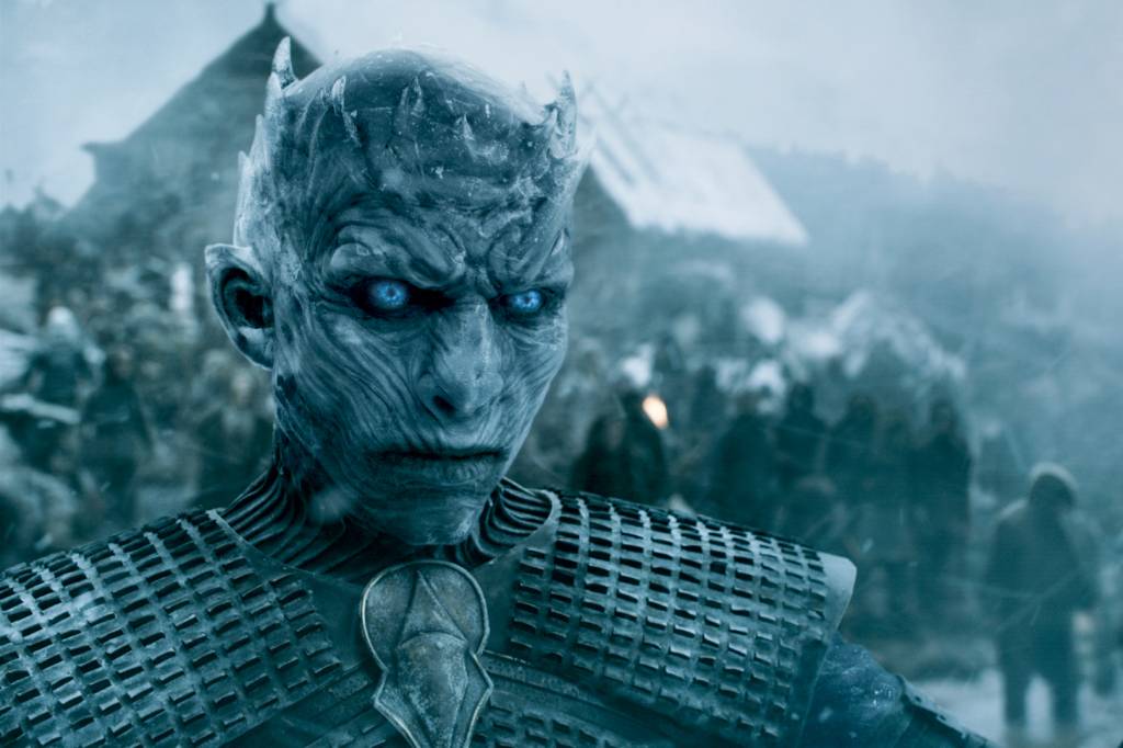 APOIO — SERIE ¿ GAME OF THRONES – NIGHT KING – cena a.jpg REI DA NOITE - O vilão de Game of Thrones: horas e horas de maquiagem