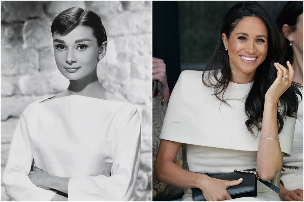 AUDREY-HEPBURN-1956.jpg LEGADO - Meghan Markle, a duquesa de Sussex (à dir.): glamour discreto que bebe da atriz de origem belga