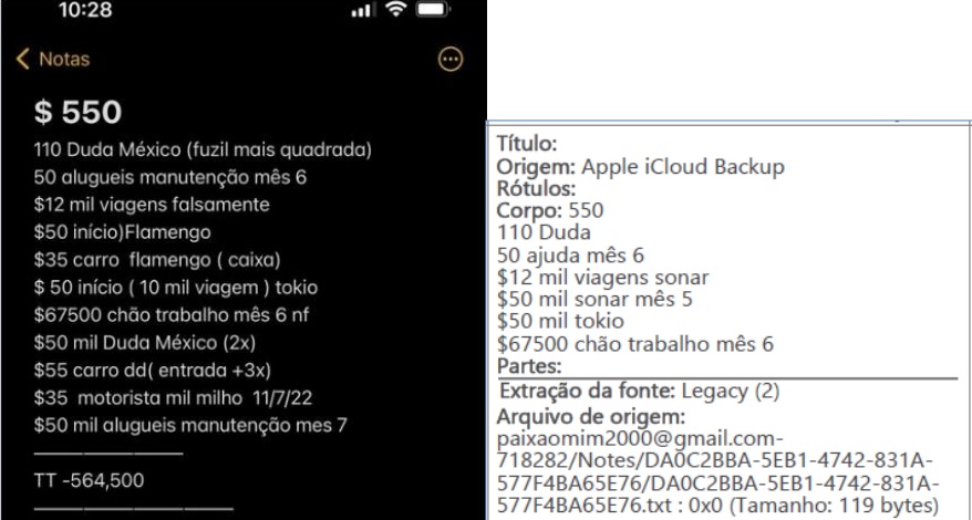 Atentado Contabilidade do crime
