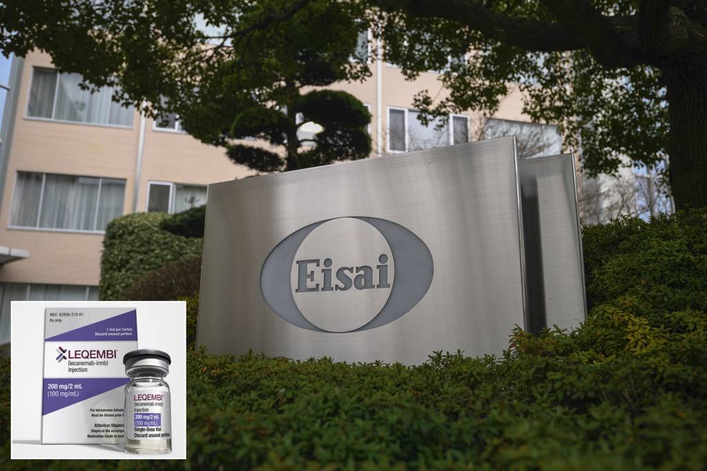 GettyImages-1246775562.jpg POLÊMICA - Sede do laboratório Eisai, no Japão (acima), e remédio recém-aprovado: frustração