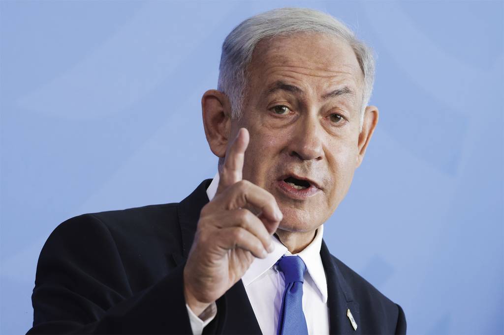 GettyImages-1473931415.jpg SOB PRESSÃO - Netanyahu: tentativa de ganhar tempo para negociar