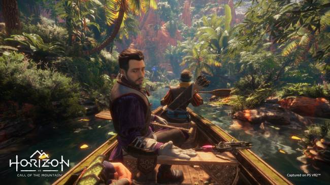 horizon-call-of-the-mountain-screenshot-boatride-en-31may22 Desde os momentos iniciais Horizon: Call of the Mountain oferece ambiente visualmente impressionante -
