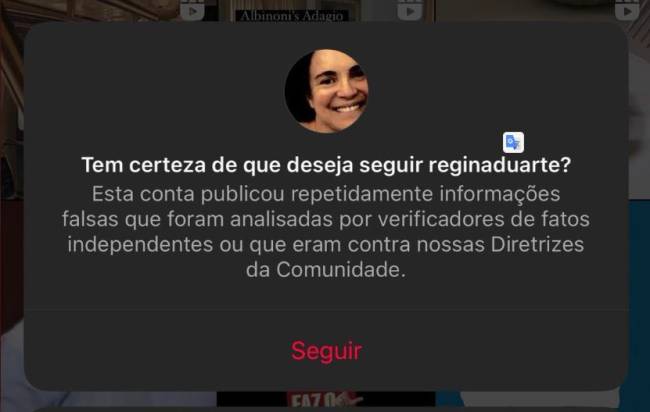 regina-duarte-aviso-instagram Perfil da Regina Duarte -