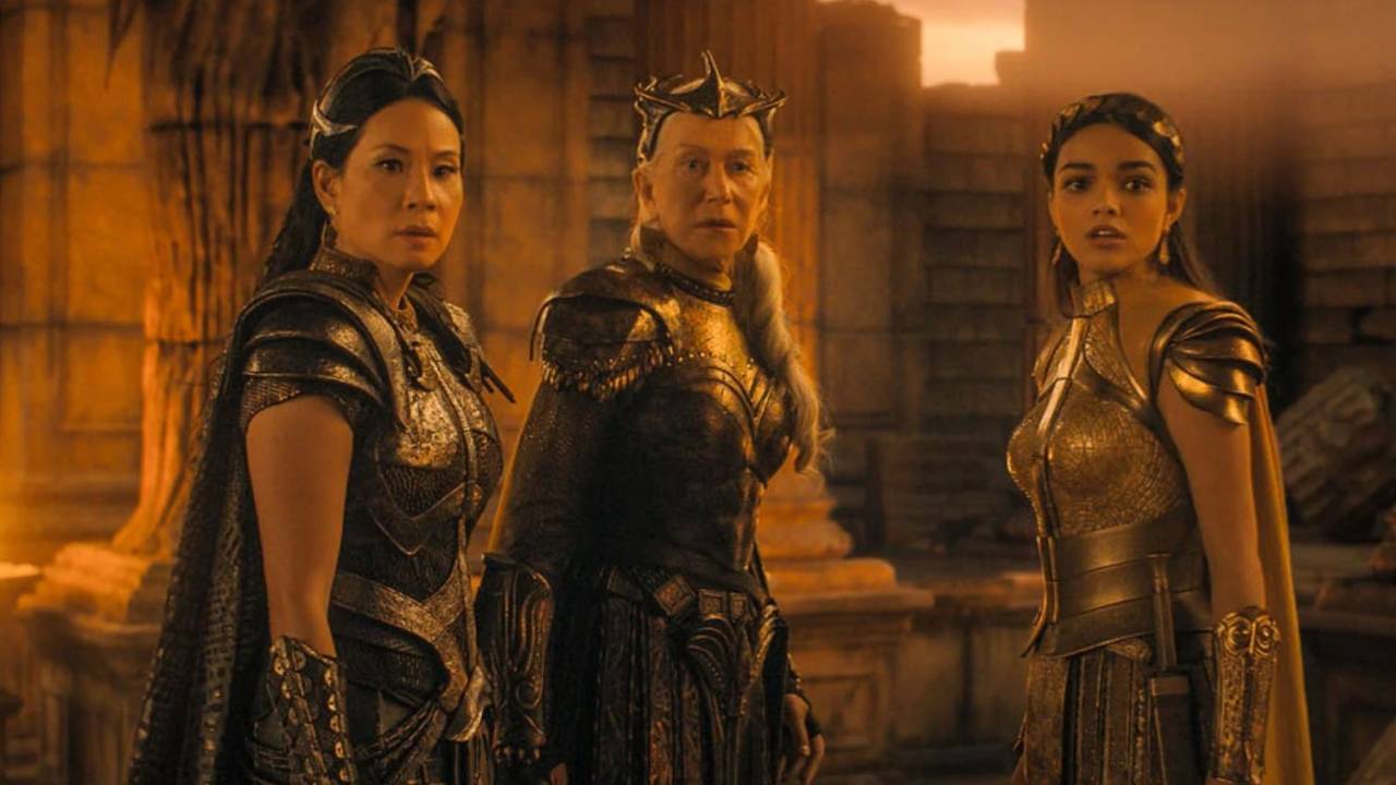 Lucy Liu, Helen Mirren e Rachel Zegler em 'Shazam! 2'