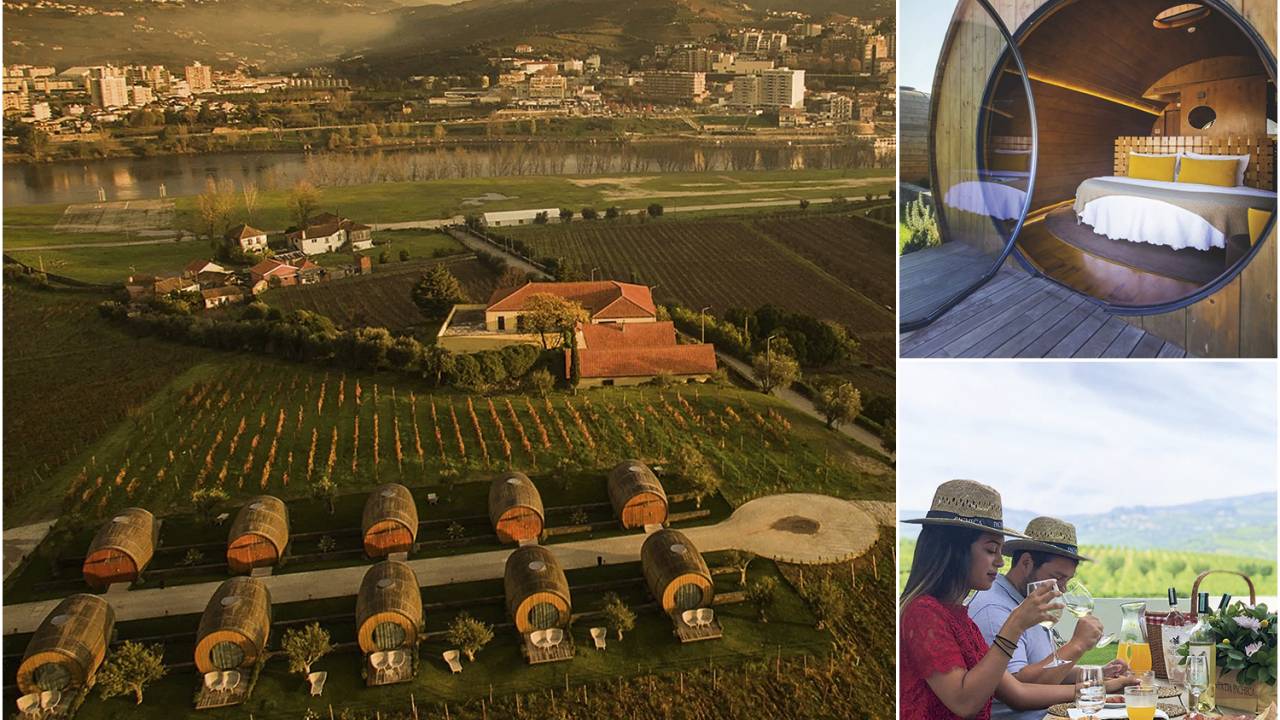 QUINTA DA PACHECA - A vinícola portuguesa oferece aos hóspedes quartos em formato de barris de vinho instalados no meio dos vinhedos, por 1 500 reais a diária. Há também acomodações em hotel contemporâneo de luxo ou em quartos da antiga casa dos proprietários