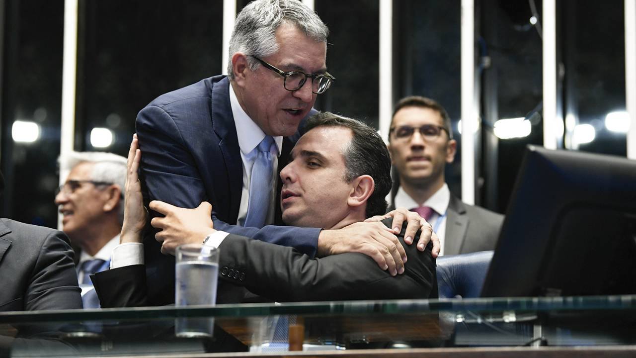 URGÊNCIA - Padilha e Pacheco: esforço para que o Congresso vote o arcabouço fiscal o mais rapidamente possível