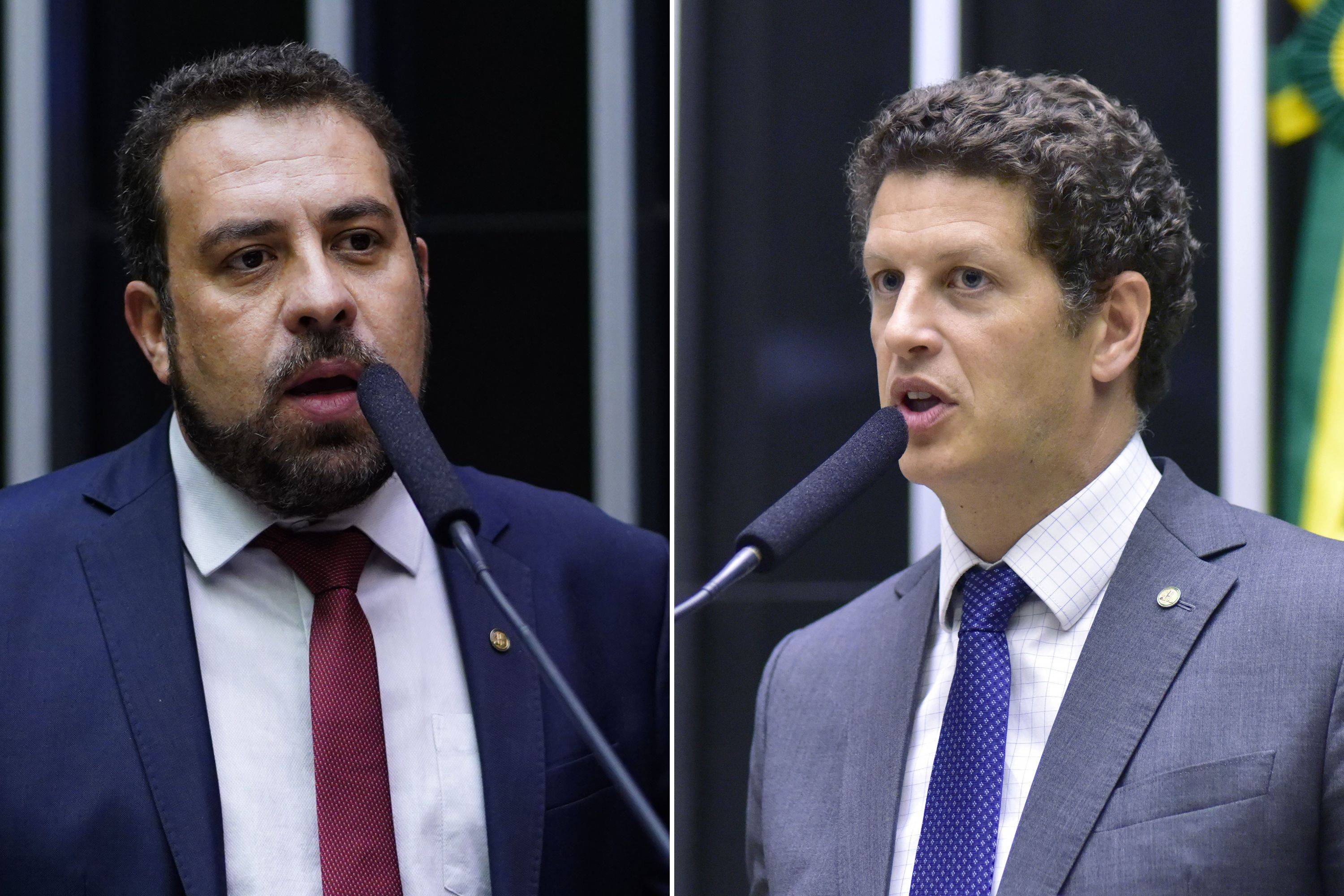 Os deputados federais Guilherme Boulos (PSOL-SP) e Ricardo Salles (PL-SP)