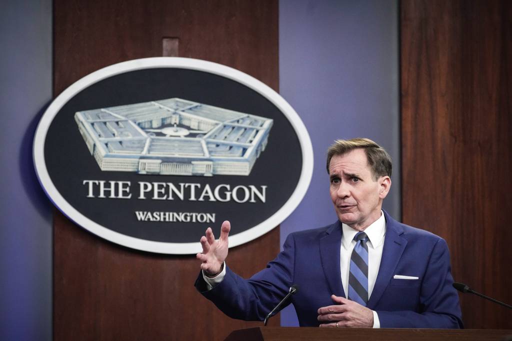 GettyImages-1240791814.jpg QUEM FOI? - O porta-voz John Kirby: sem pistas