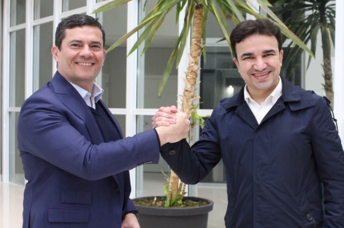 O senador Sergio Moro (União-PR) e o segundo suplente de seu mandato, Ricardo Guerra