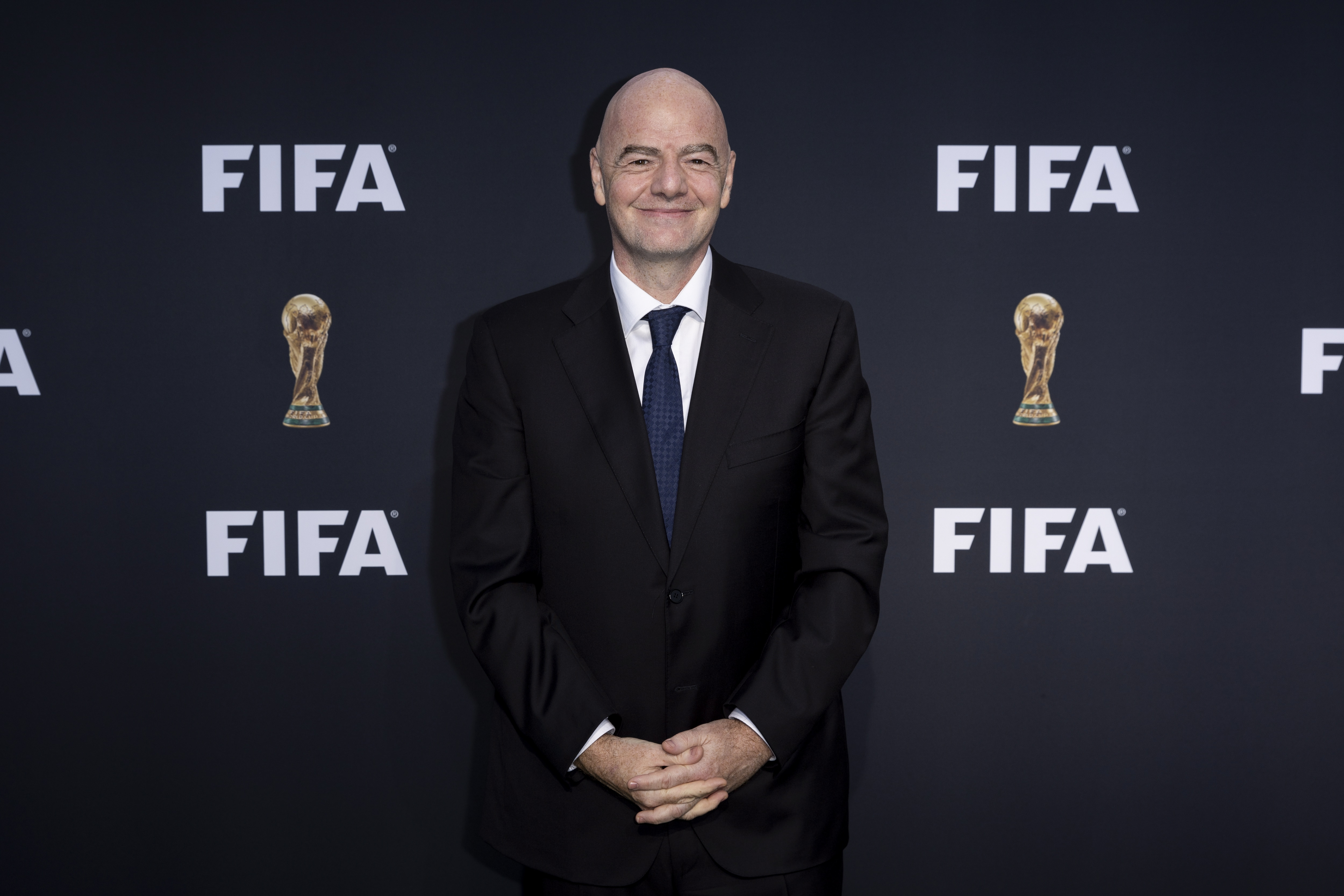 Los Angeles (United States), 18/05/2023.- FIFA President Gianni Infantino attends the 2026 FIFA World Cup Official Brand Launch at the Griffith Park Observatory in Los Angeles, California, USA, 17 May 2023. (Estados Unidos) EFE/EPA/ETIENNE LAURENT