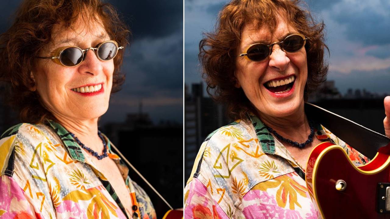A guitarrista Lucinha Turnbull
