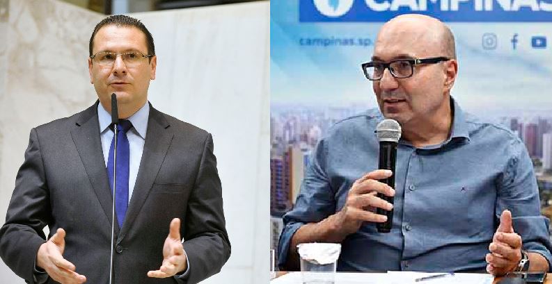 O deputado estadual Rafa Zimbaldi (Cidadania) e o prefeito de Campinas, Dário Saadi (Republicanos)