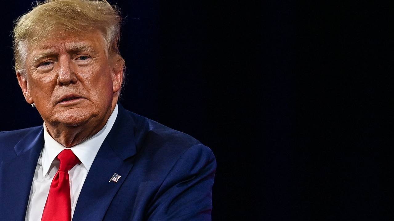 (FILES) Former US President Donald Trump speaks at the Conservative Political Action Conference 2022 (CPAC) in Orlando, Florida, on February 26, 2022. Former US president Donald Trump said June 8, 2023 he has been indicted in the federal probe over his handling of classified documents after leaving office. (Photo by CHANDAN KHANNA / AFP)