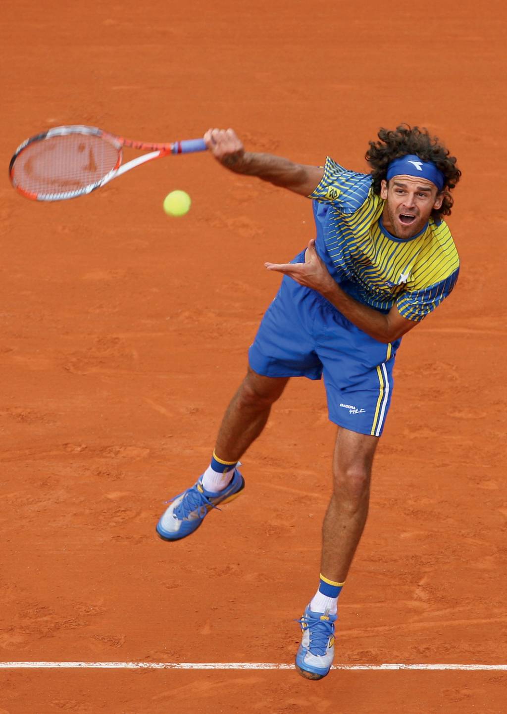 French Open – Roland Garros 2008 Day One EXCEÇÃO - Guga Kuerten no Court Philippe-Chatrier: tricampeão no principal torneio da França