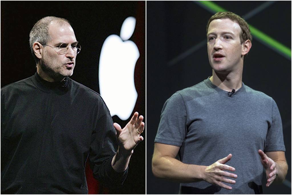STEVE-JOBS-APPLE-2005.jpg UNIFORME - Steve Jobs e Mark Zuckerberg: roupas que viram marcas pessoais
