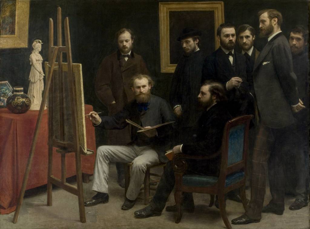 A Studio At Les Batignolles A TURMA - Impressionistas: Manet e Monet (à frente)