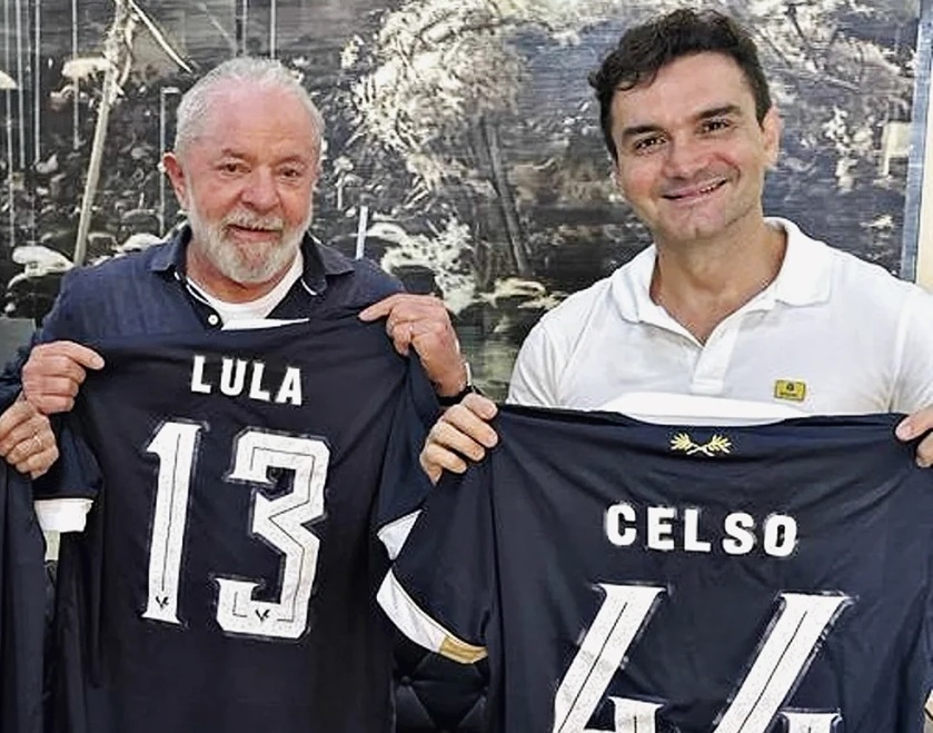 O presidente Lula e o deputado federal Celso Sabino (União Brasil-PA), futuro ministro do Turismo