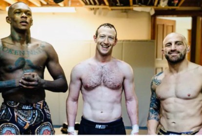 Zuckerberg se prepara para a luta contra Elon Musk ao lado de campeões do UFC