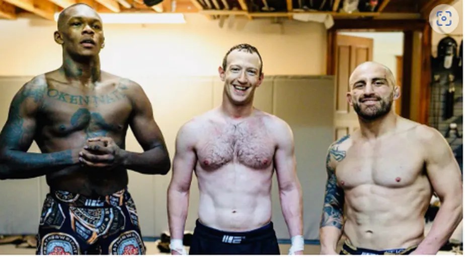 Zuckerberg se prepara para a luta contra Elon Musk ao lado de campeões do UFC