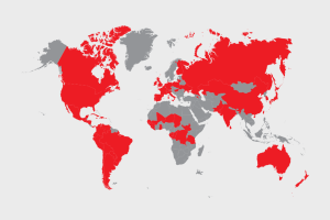 A ICM está em todos os continentes, em cerca de 100 países