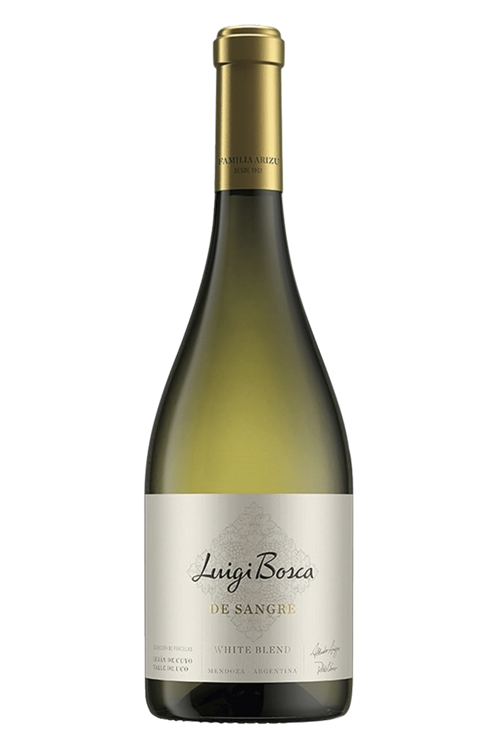 GARRAFA—LUIGI-BOSCA.jpg BLEND DE SANGRE - Blend complexo e aromático de chardonnay, sémillon e sauvignon blanc feito no Valle de Uco, Mendoza, na Argentina