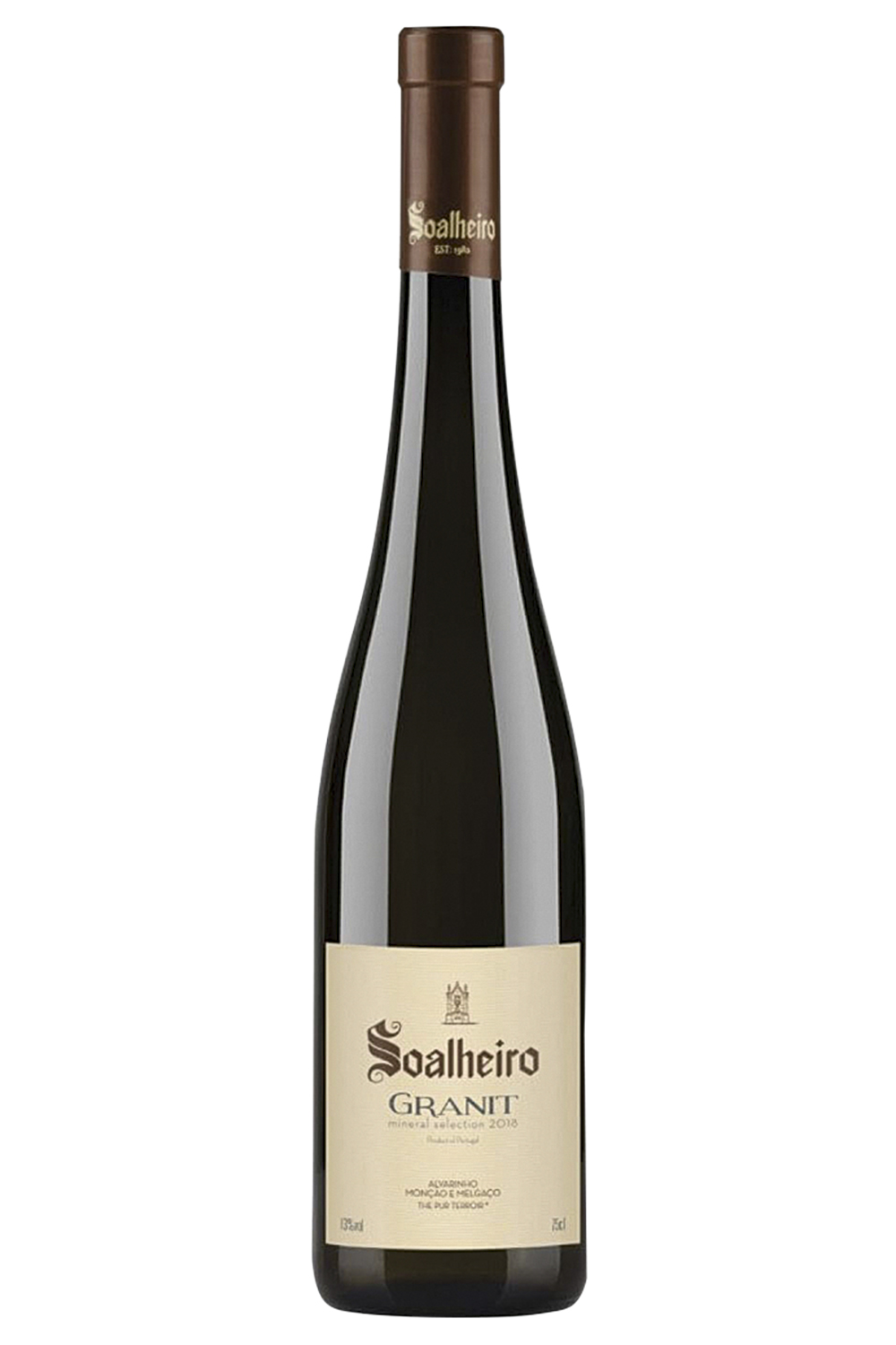 GARRAFA—SOALHEIRO-GRANIT.jpeg SOALHEIRO GRANIT - Branco elegante feito com a uva alvarinho em solo granítico na região de Monção e Melgaço, no norte de Portugal