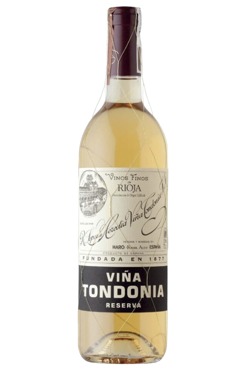 GARRAFA—VINA-TONDONIA.jpg TONDONIA RESERVA - Blend de malvasia e viura, é feito em pequenas quantidades por uma das principais vinícolas de Rioja, na Espanha