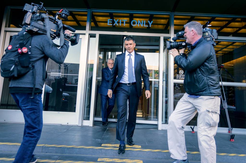 Waymo-Uber Technology Theft Trial Continues In San Francisco SEM SAÍDA - Travis Kalanick, fundador da empresa: acusado de assédio sexual