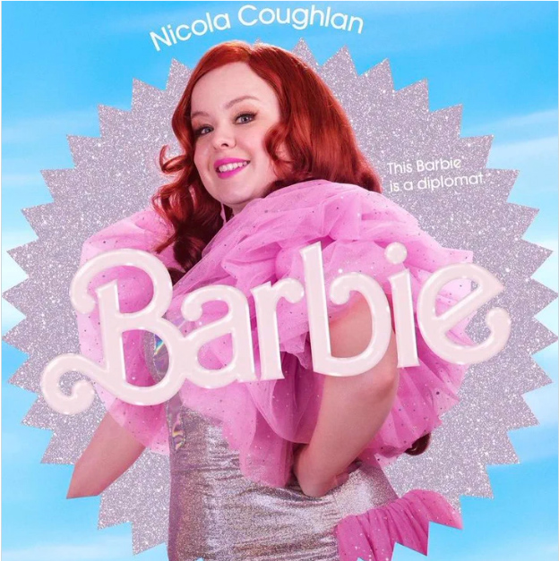 nicola Nicola Coughlan em cartaz do filme 'Barbie' -
