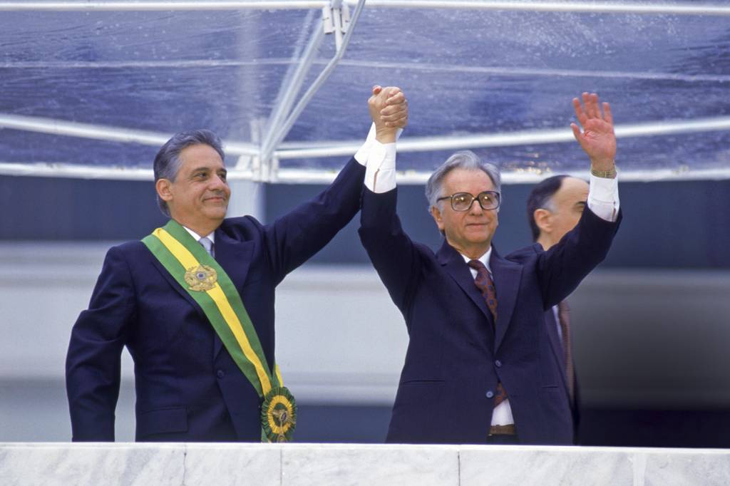 3-DUPLA-1-Fernando-Henrique-e-Itamar-Franco.jpg ALÇADO - FHC: ministério no governo Itamar catapultou candidatura à Presidência