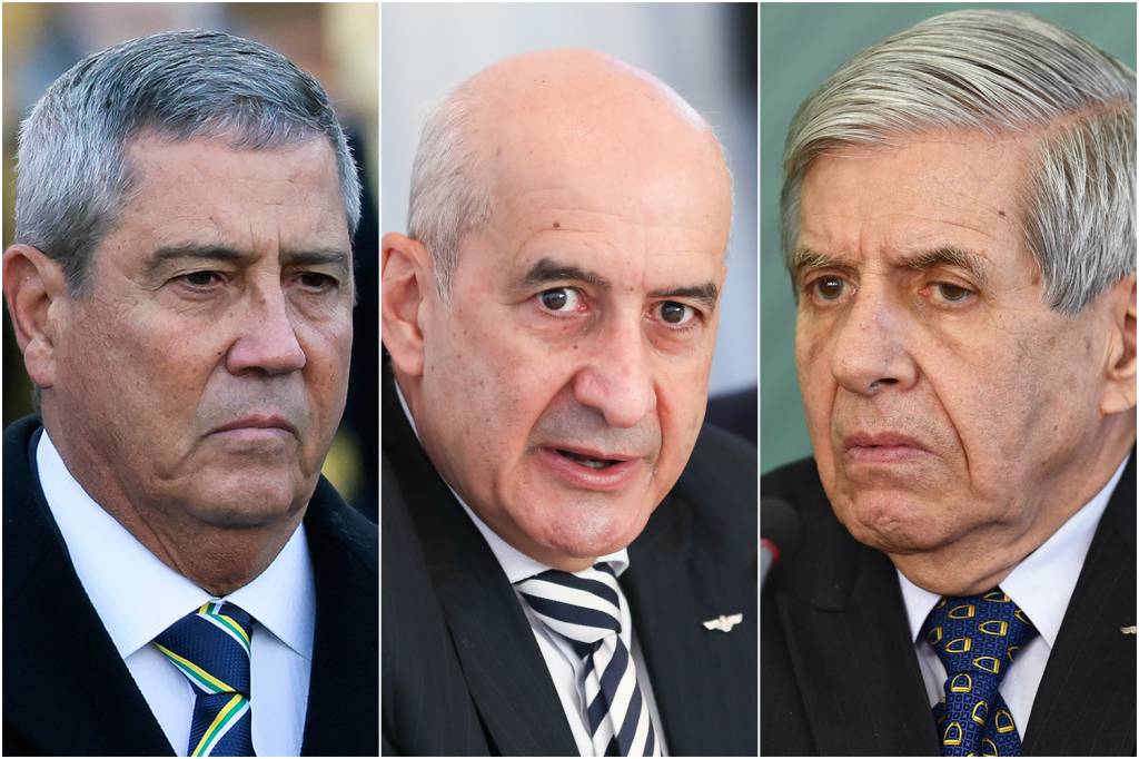 AP22047263876720 COLABORAÇÃO - Braga Netto, Ramos e Augusto Heleno: rumores de que os generais teriam sido citados em trama golpista