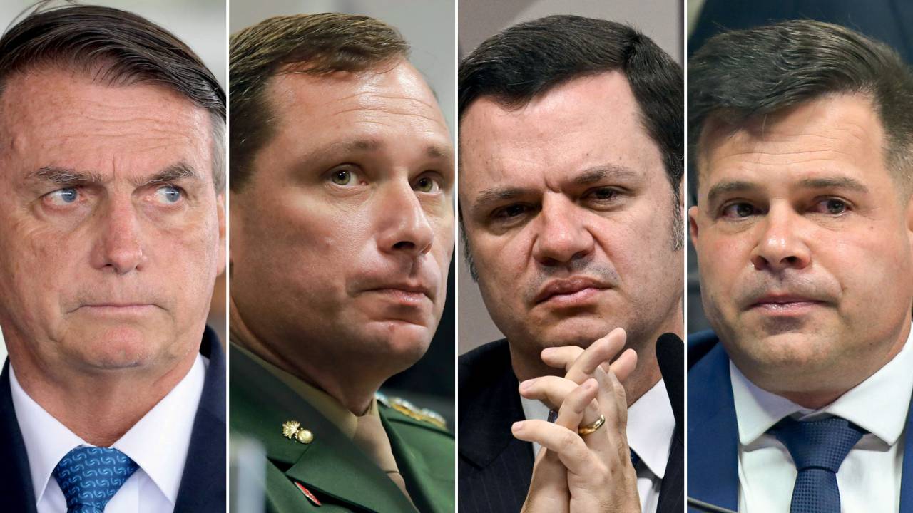 DEGRAUS - O ex-presidente Jair Bolsonaro, o tenente-coronel Mauro Cid, o ex-ministro Anderson Torres e o ex-chefe da Polícia Rodoviária Federal Silvinei Vasques: o STF investiga a participação deles na fracassada tentativa de golpe