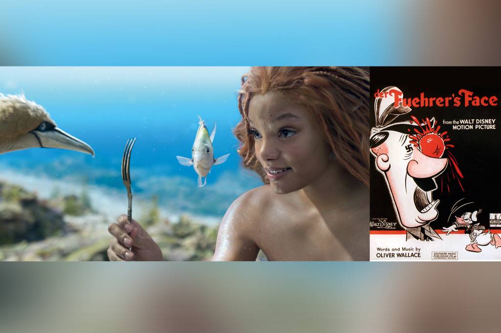 FILME-A-PEQUENA-SEREIA-2023-15.jpg HISTÓRICO - À esq., Halle Bailey como A Pequena Sereia; à dir., Pato Donald contra Hitler: fases da sociedade