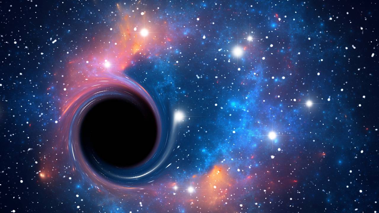 BURACO NEGRO: impressão artística de do objeto celestial