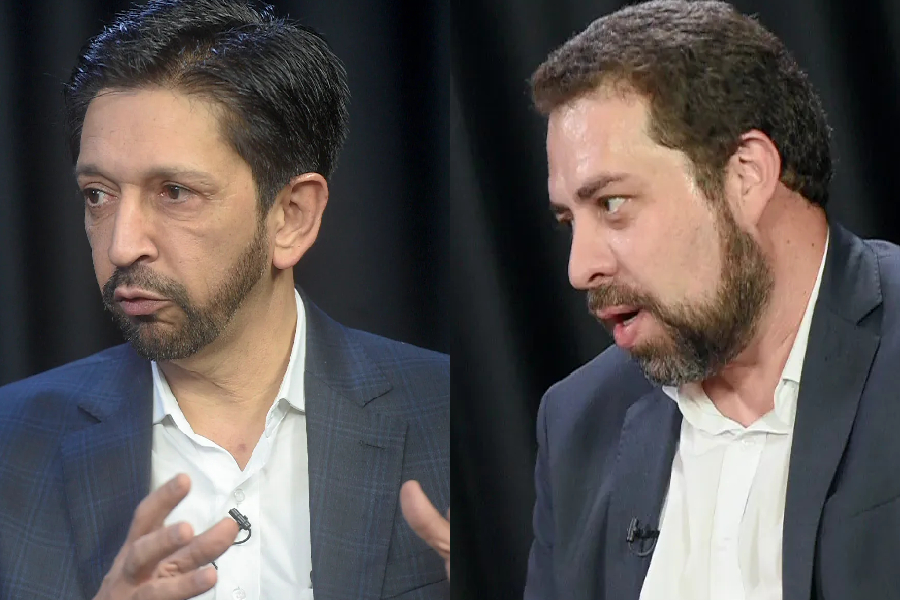 .Os candidatos à Prefeitura de São Paulo, Ricardo Nunes (MDB) e Guilherme Boulos (Psol).