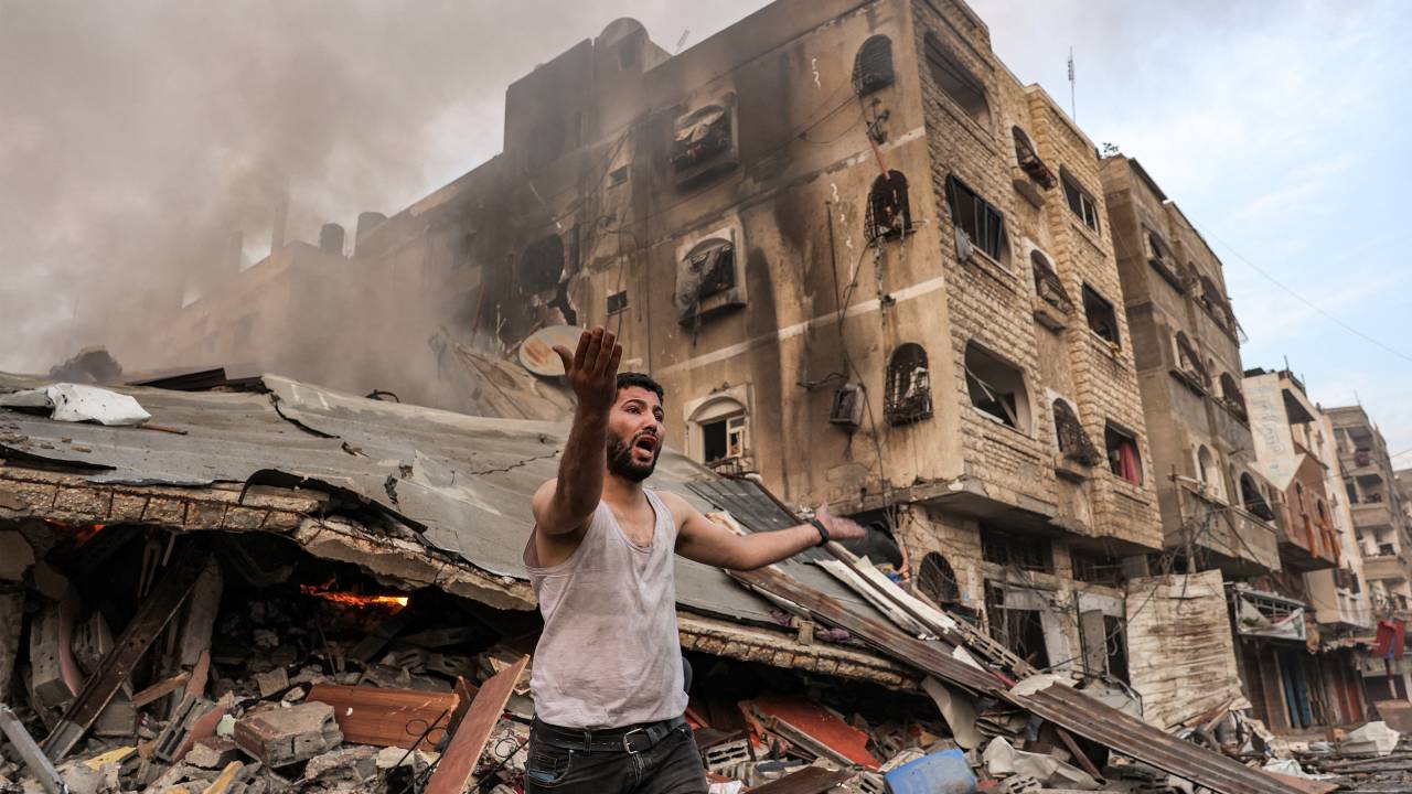 Homem - palestina - israel - hamas - faixa de gaza