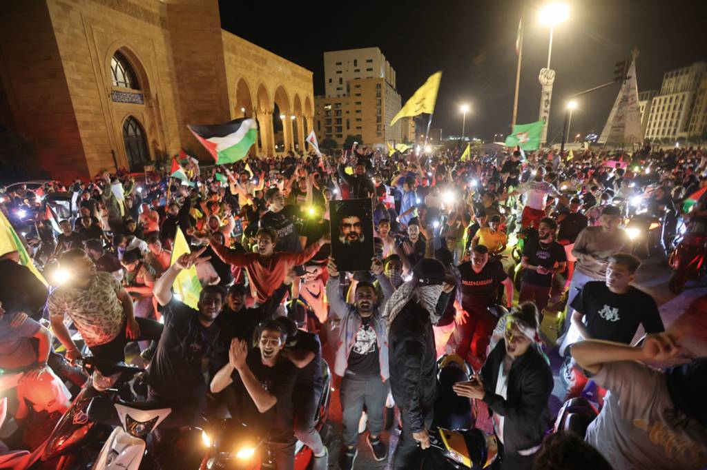000_33YF9RH.jpg REVOLTA - Manifestação de apoio a Gaza em Beirute: o Hamas se fortalece