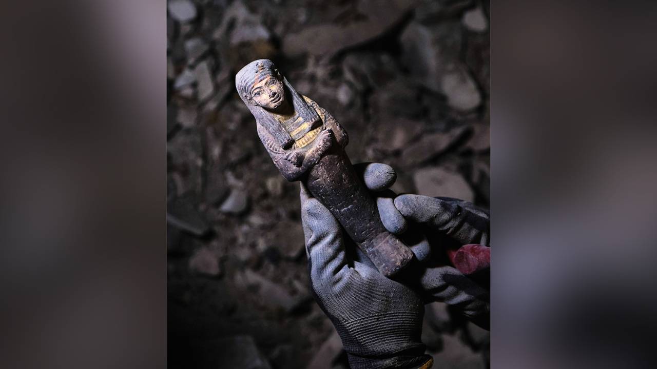 RELÍQUIA - Estatueta encontrada nas escavações: inspiração em Pedro II