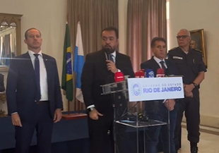 O governador Claudio Castro e o secretário-executivo do Ministério da Justiça, Ricardo Cappelli